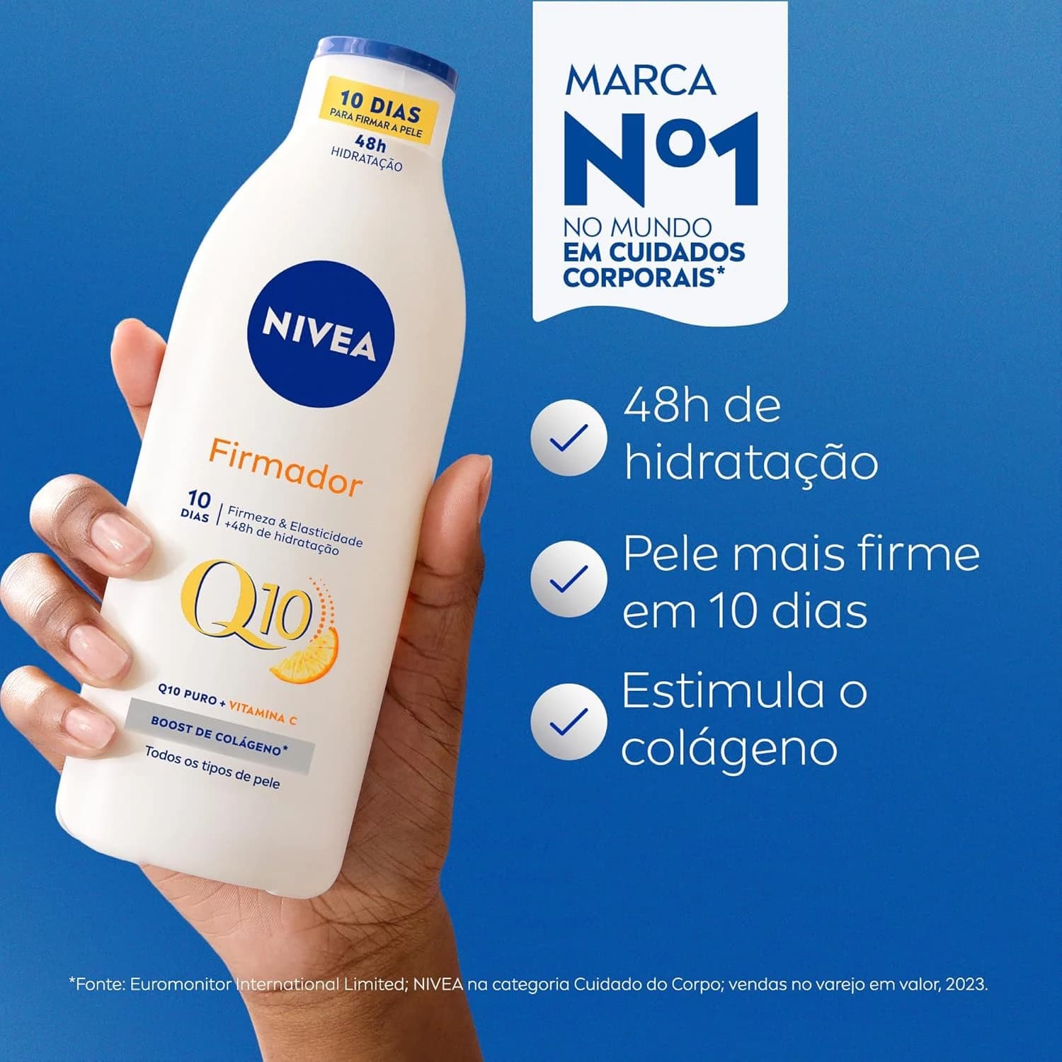 NIVEA Loção Hidratante Firmador Q10 + Vitamina C Todos os Tipos de Pele 200ml