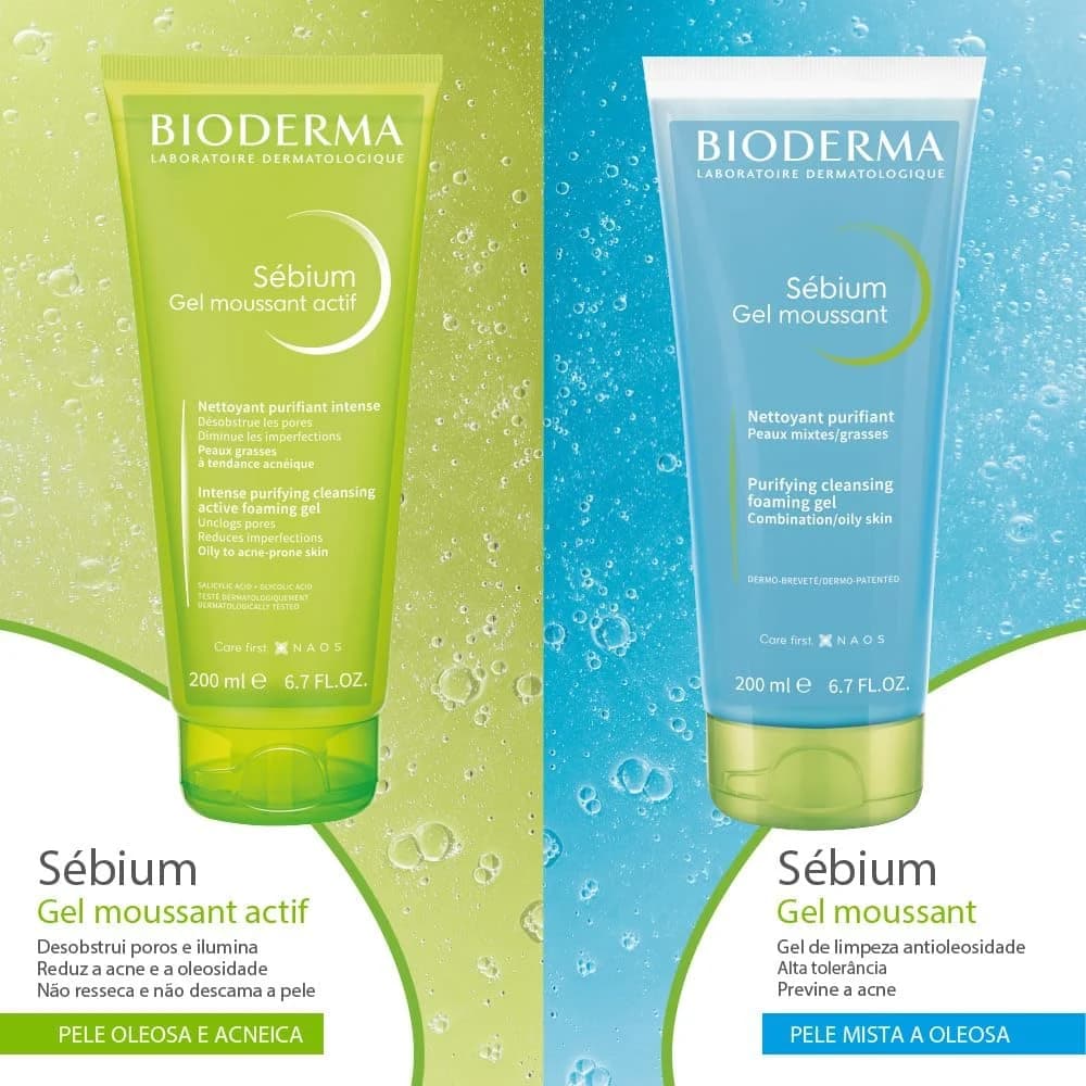 Bioderma Sébium Gel Moussant - Gel De Limpeza Purificante Antioleosidade 500 Ml